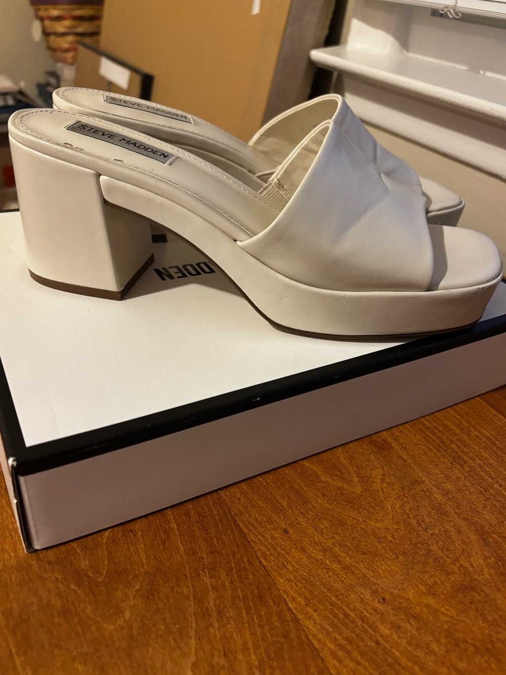 Steve Madden White Islah Sandal